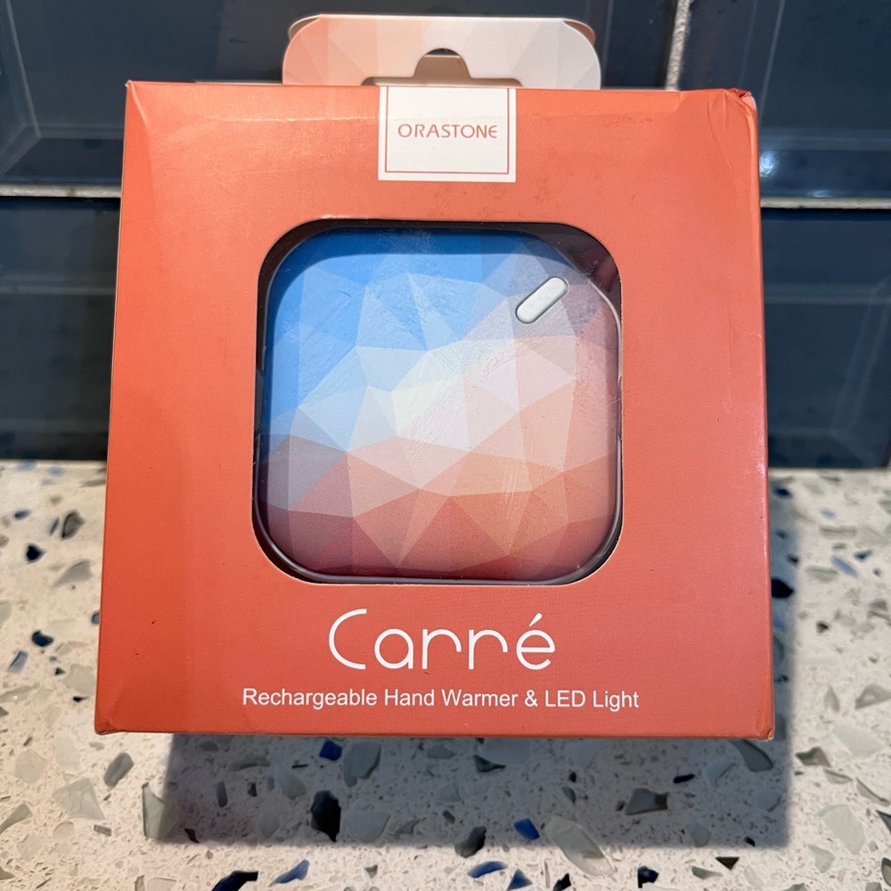 Carré Rechargeable Hand Warmer & LED Light - Gradient Blue to Peach